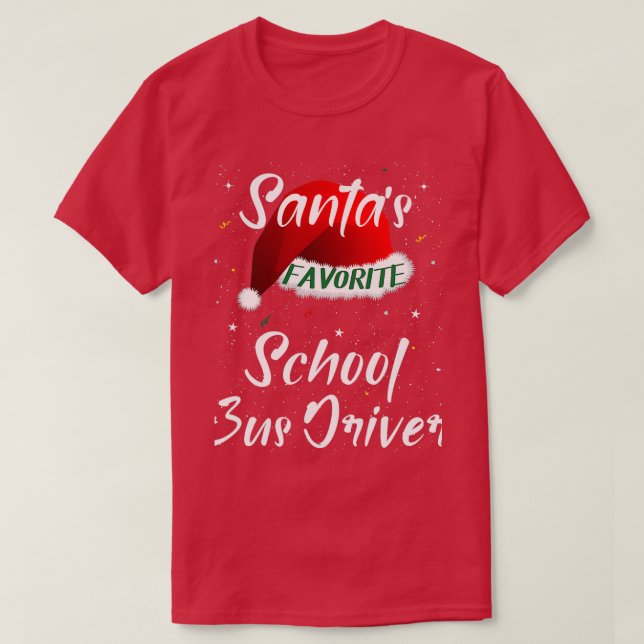 Camiseta Conductor de autobús escolar favorito de Santax27s (Diseño del anverso)