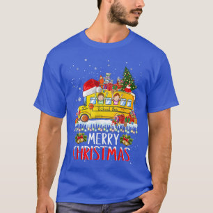 Camiseta Conductor de autobús escolar Feliz Navidad Pajamas