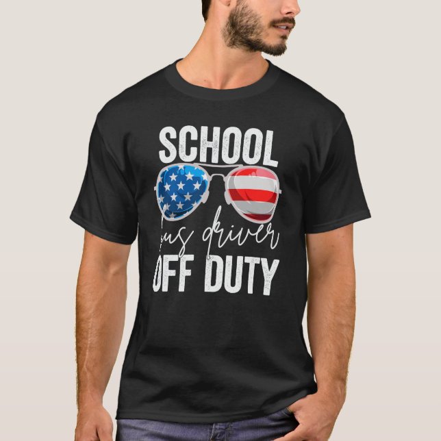 Camiseta Conductor de autobús escolar fuera de servicio (Anverso)