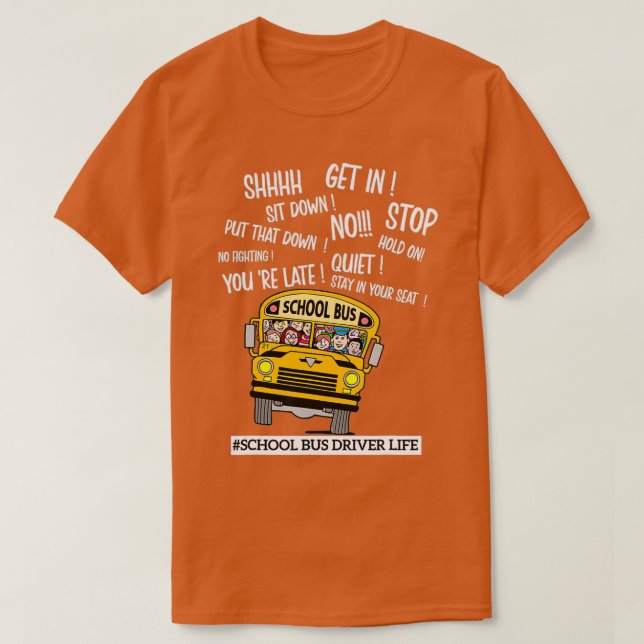 Camiseta Conductor de autobús escolar Guay School Bus Drive (Diseño del anverso)