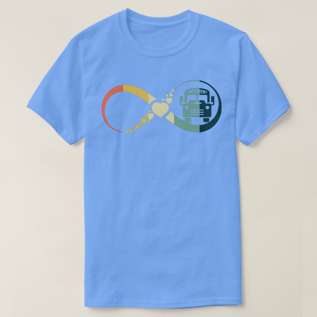 Camiseta conductor de autobús escolar Infinity vintage (Diseño del anverso)