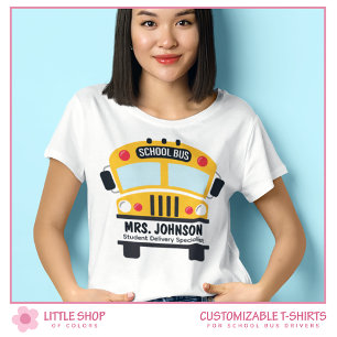 Camiseta Conductor de Autobús Escolar Personalizable de Pri