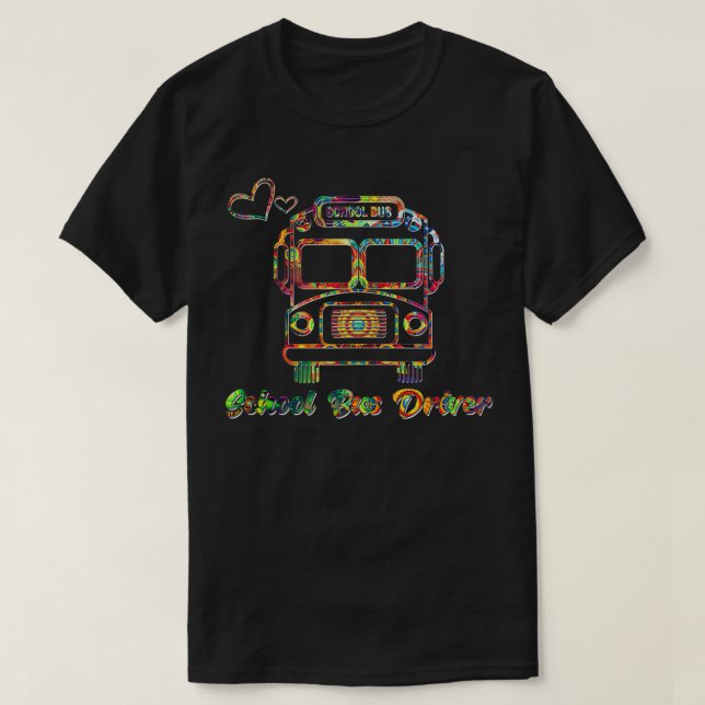 Camiseta Conductor de autobús escolar Ti de servicio para e (Diseño del anverso)