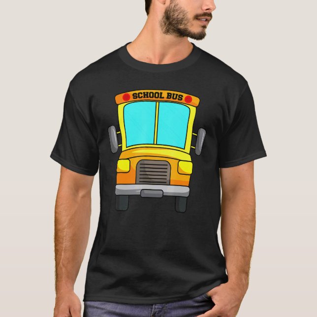 Camiseta Conductor de autobús escolar Transporte Amarillo T (Anverso)