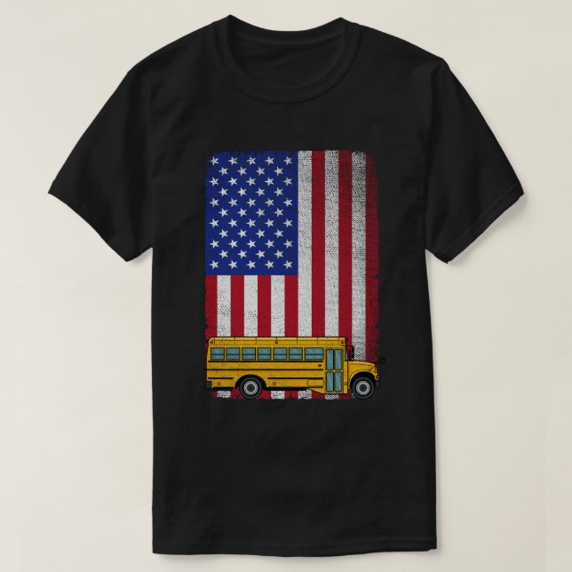 Camiseta Conductor De Autobús Escolar Usa Conductor De Auto (Diseño del anverso)