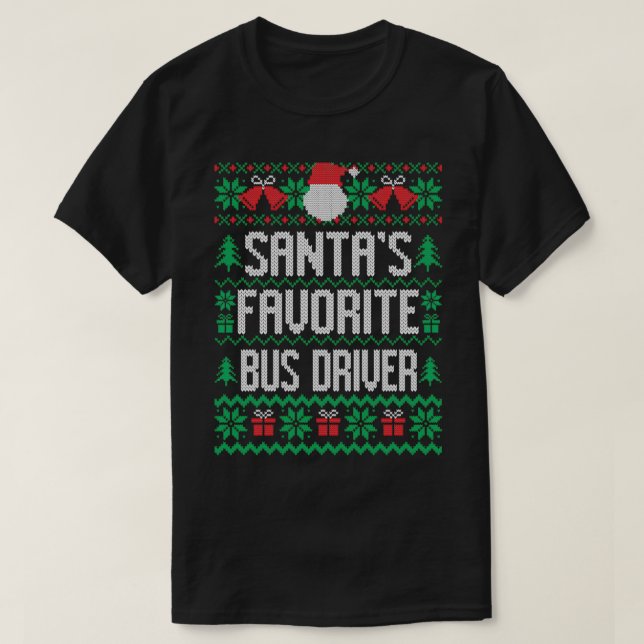 Camiseta Conductor de autobús favorito de Santax27s 1 (Diseño del anverso)