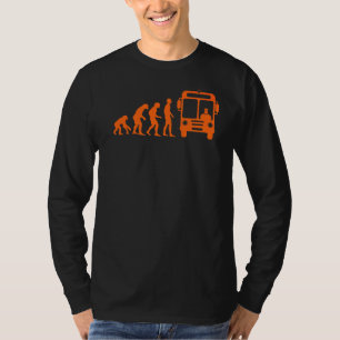 Camiseta Conductor de autobús femenino Monkey Human Evoluti