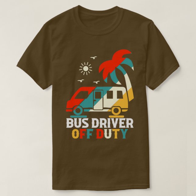 Camiseta conductor de autobús fuera de servicio (Diseño del anverso)
