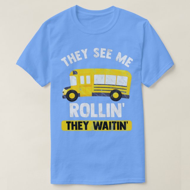 Camiseta Conductor de autobús Omnibus School Bus Transporte (Diseño del anverso)