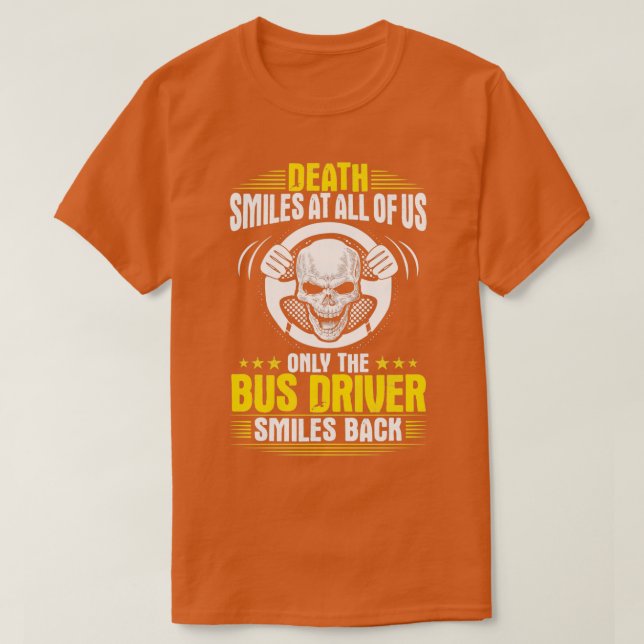 Camiseta Conductor de autobús Presenta un chófer de autocar (Diseño del anverso)