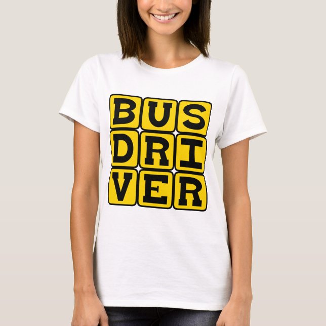 Camiseta Conductor de Autobús, Profesión de Transporte (Anverso)