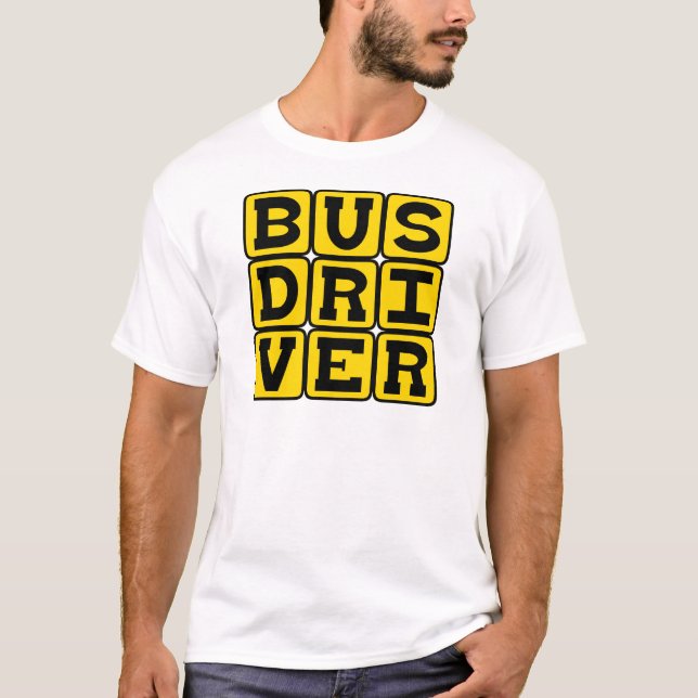 Camiseta Conductor de autobús, profesión de transporte (Anverso)