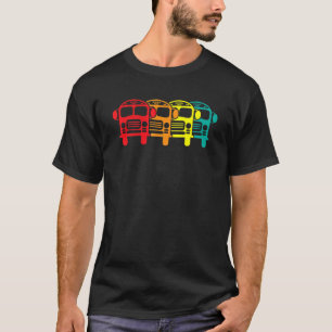 Camiseta Conductor de autobús retro estudiante de conductor