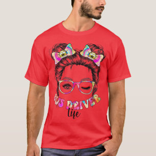 Camiseta Conductor de autobús Vida Desordenada Bun Hair Cut