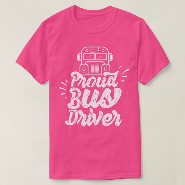 Camiseta Conductor de bus 7 orgulloso (Diseño del anverso)