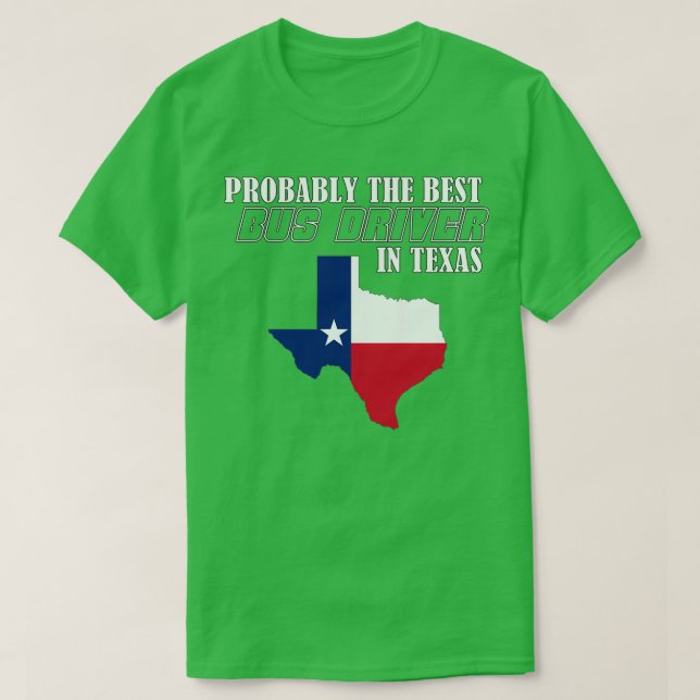 Camiseta Conductor de bus de carrera de Texas (Diseño del anverso)