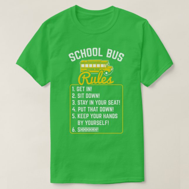 Camiseta Conductor de bus escolar: Autobús escolar de traba (Diseño del anverso)