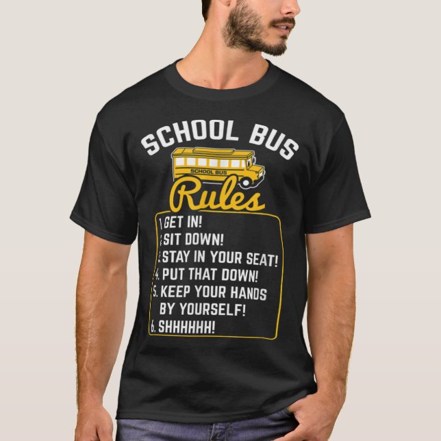 Camiseta Conductor de bus escolar: Autobús escolar de traba (Anverso)