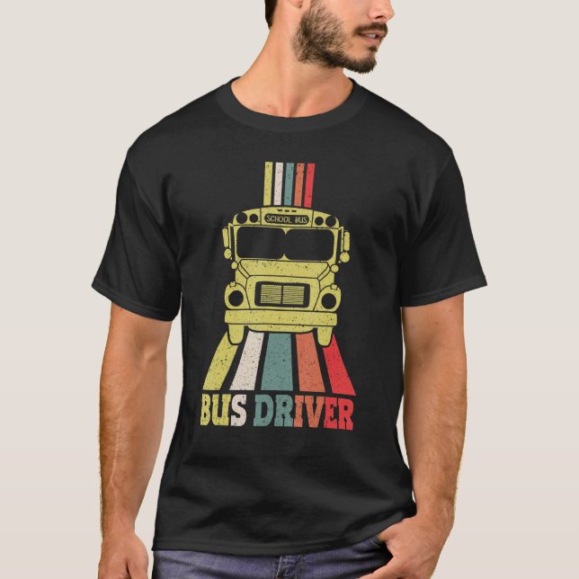 Camiseta Conductor de bus escolar Conductor de vagón (Anverso)