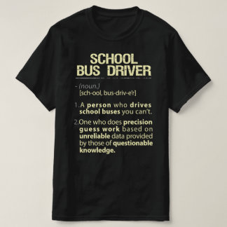 Camiseta Conductor de bus escolar Definición Real Americana