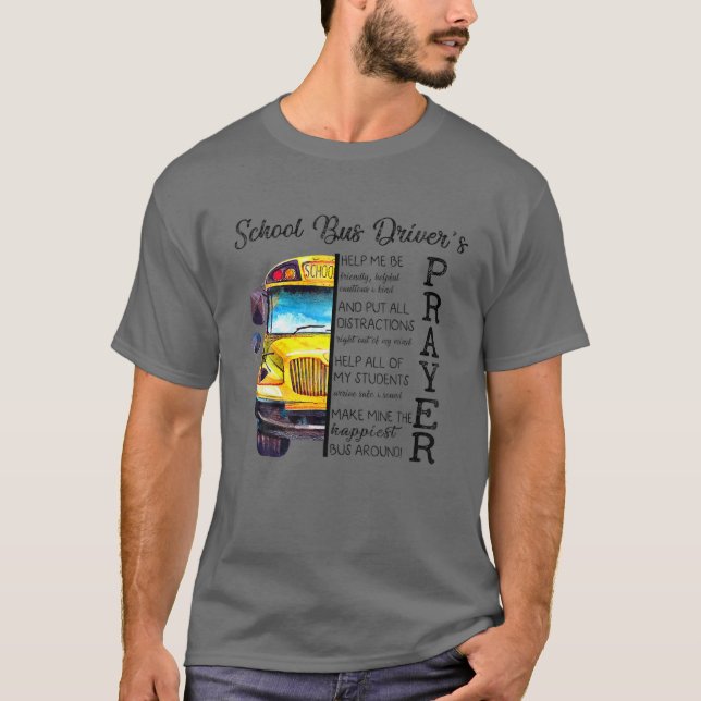 Camiseta Conductor de bus escolar Oración Cita Amor Inspira (Anverso)