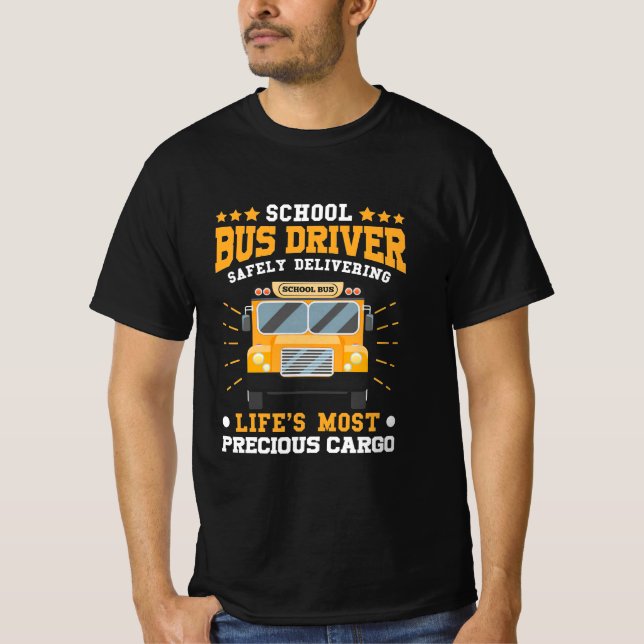 Camiseta Conductor de bus escolar que se entrega de forma s (Anverso)