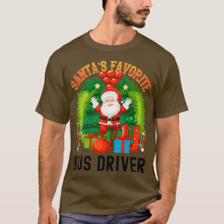 Camiseta Conductor de bus favorito de Santas Worlds Conduct