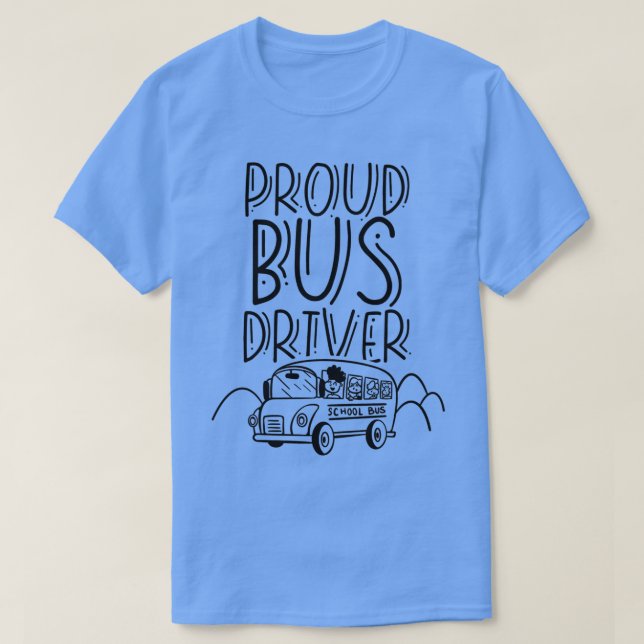 Camiseta Conductor de bus orgulloso (Diseño del anverso)