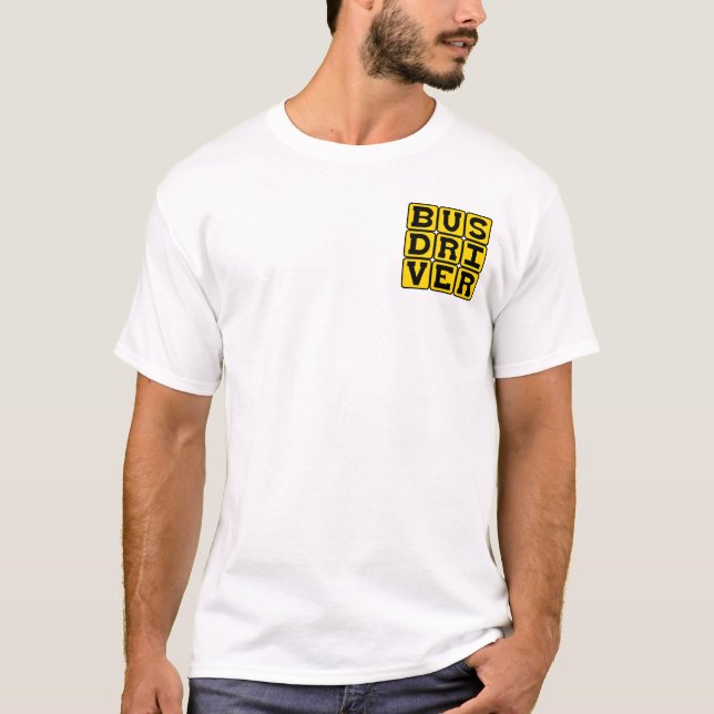 Camiseta Conductor de bus, profesión de transporte (Anverso)