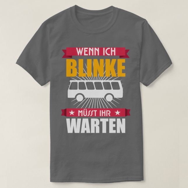 Camiseta conductor de bus vintage retro dice (Diseño del anverso)