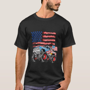 Camiseta Conductor De Camión De Bandera Estadounidense Semi
