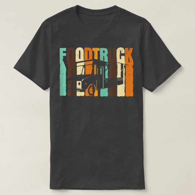 Camiseta Conductor de camión de comida rápida Retro Burger  (Diseño del anverso)