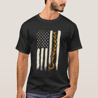 Camiseta Conductor de camión de remolque regalos bandera es