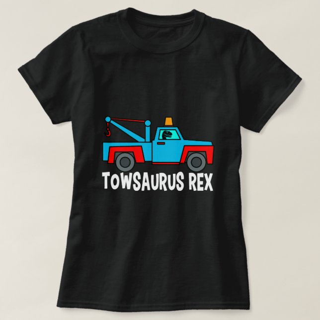 Camiseta Conductor de camión de remolque TRex Vehículo de R (Diseño del anverso)