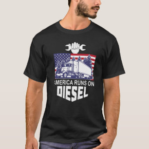 Camiseta Conductor de Camión Diésel EE. UU. América Funcion