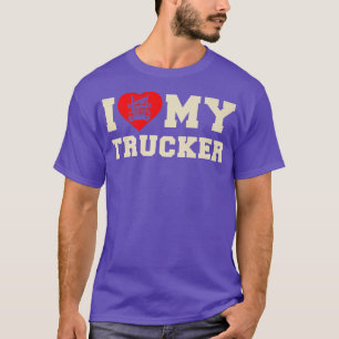 Camiseta Conductor de Camión Me encanta mi camionero