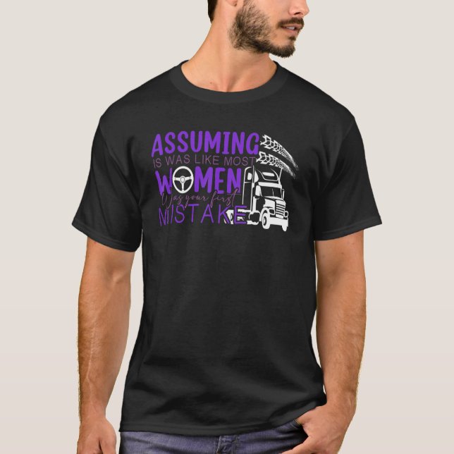 Camiseta Conductor de camión mujer (Anverso)
