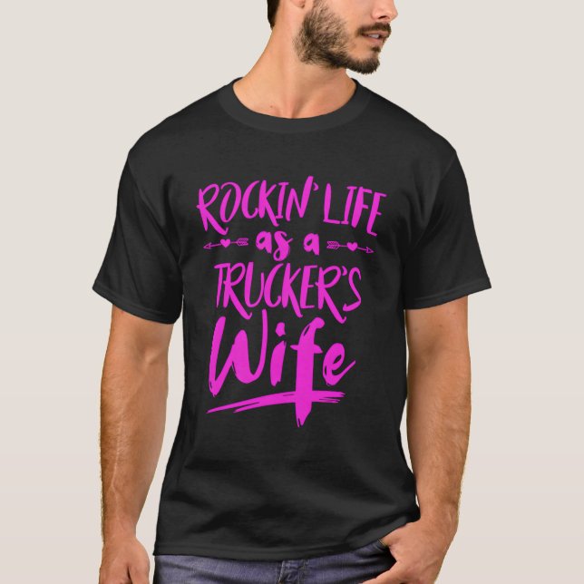 Camiseta Conductor De Camión Semi Para Esposas De Camionero (Anverso)