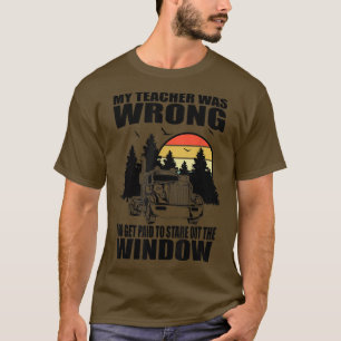Camiseta Conductor de camión semirremolque divertido mi mae