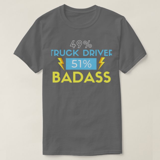 Camiseta Conductor de camiones BADASS (Diseño del anverso)