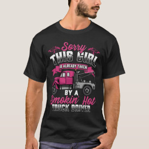 Camiseta Conductor de camiones de remolque Esposa Girlfrien