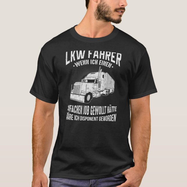 Camiseta Conductor de camiones Dispon vehículo de transport (Anverso)