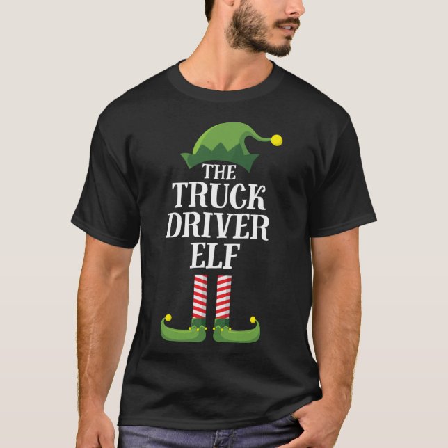 Camiseta Conductor de camiones Elf Navidades familiares coi (Anverso)