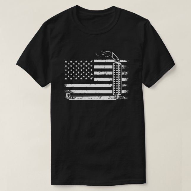 Camiseta Conductor de camiones Estados Unidos Bandera de Es (Diseño del anverso)