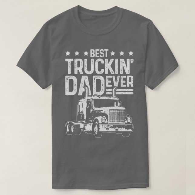 Camiseta Conductor de camiones mejor camionero papá nunca d (Diseño del anverso)