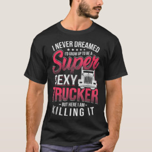 Camiseta Conductor de camiones Novedad Semi Trailer Truck B