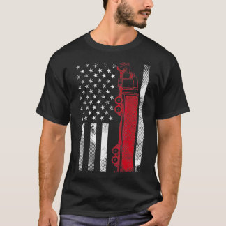 Camiseta Conductor de camiones Semi con bandera estadounide