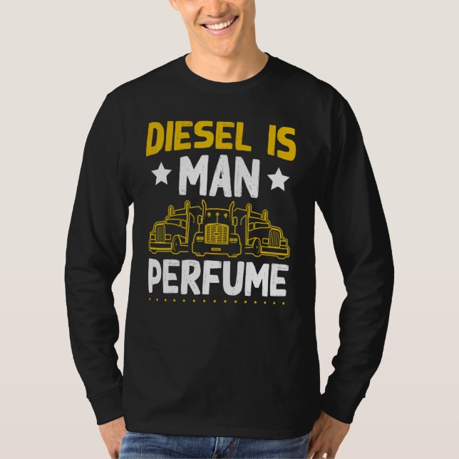 Camiseta Conductor de camiones semi Diesel para hombres es  (Anverso)