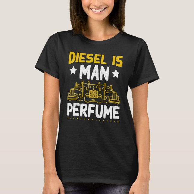 Camiseta Conductor de camiones semi Diesel para hombres es  (Anverso)