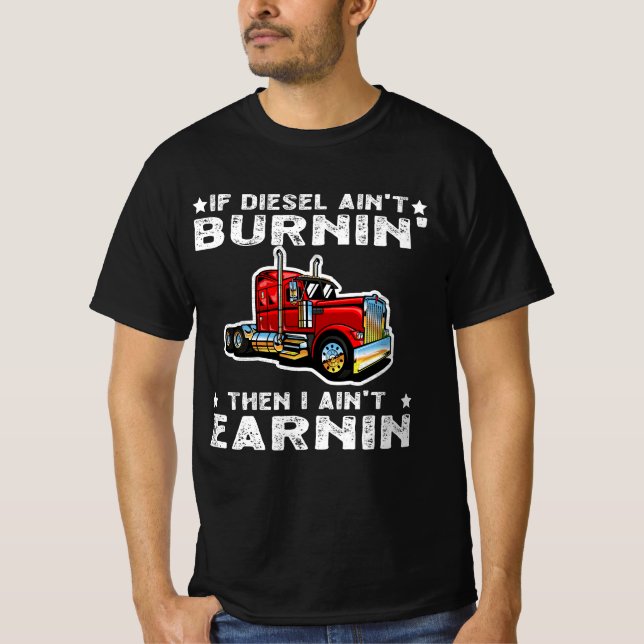 Camiseta Conductor de camiones semirremolque de la platafor (Anverso)